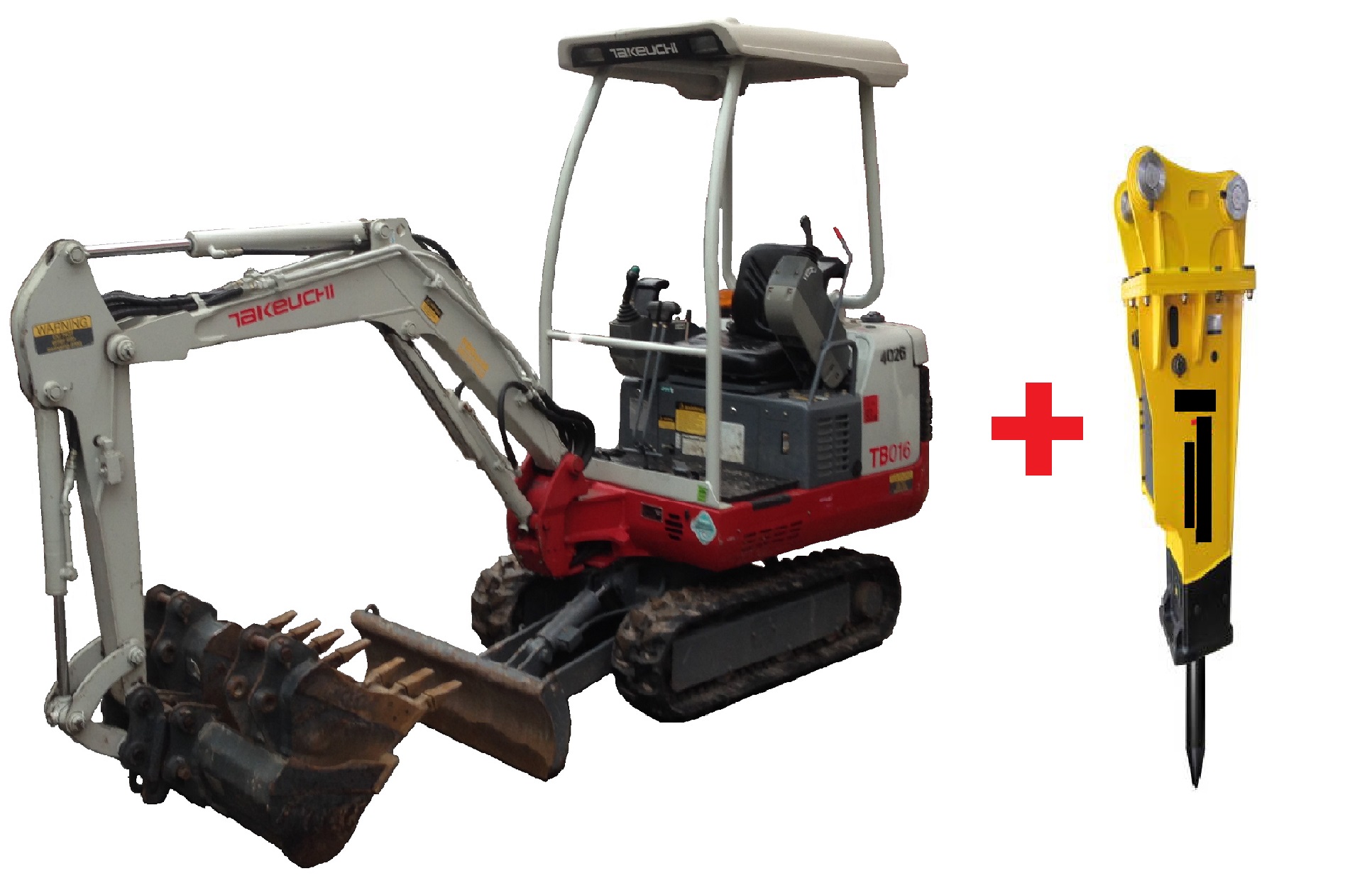 Mini Excavator with Jack Hammer Carnegie Equipment Hire Melbourne